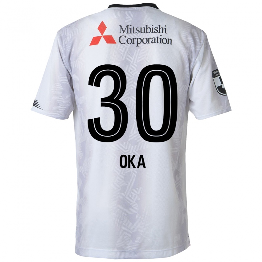 Criança Camisola Teppei Oka #30 Branco Preto Alternativa 2024/25 Camisa Brasil