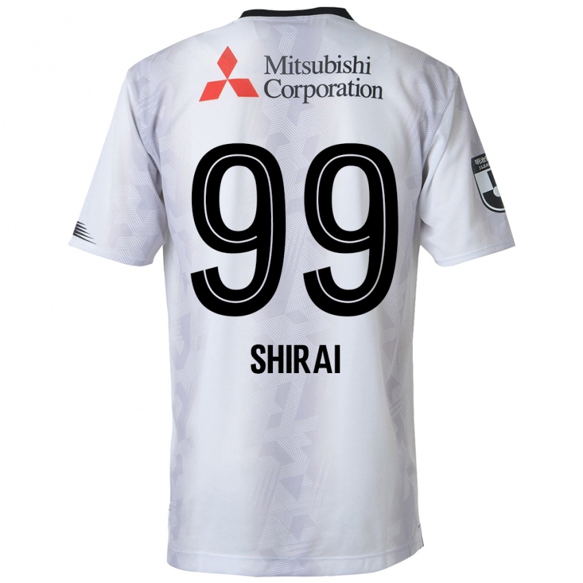 Criança Camisola Kosuke Shirai #99 Branco Preto Alternativa 2024/25 Camisa Brasil