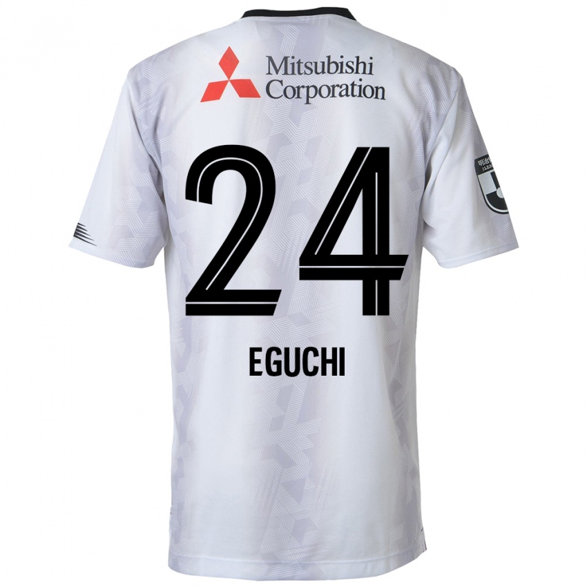 Criança Camisola Kaito Eguchi #24 Branco Preto Alternativa 2024/25 Camisa Brasil