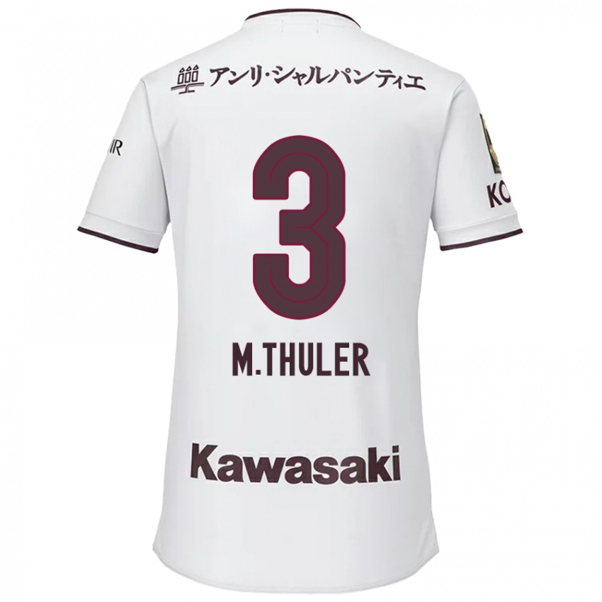 Criança Camisola Thuler #3 Branco Vermelho Alternativa 2024/25 Camisa Brasil