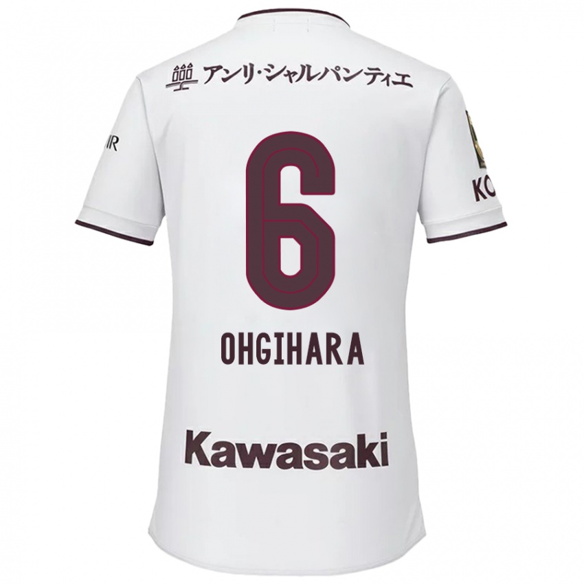 Criança Camisola Takahiro Ogihara #6 Branco Vermelho Alternativa 2024/25 Camisa Brasil