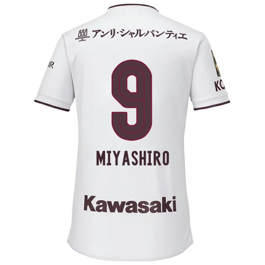 Criança Camisola Taisei Miyashiro #9 Branco Vermelho Alternativa 2024/25 Camisa Brasil