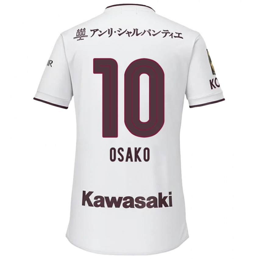 Criança Camisola Yuya Osako #10 Branco Vermelho Alternativa 2024/25 Camisa Brasil