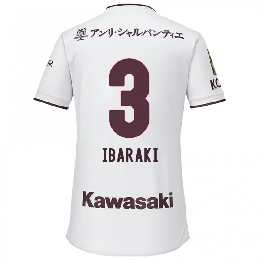 Criança Camisola Riku Ibaraki #3 Branco Vermelho Alternativa 2024/25 Camisa Brasil