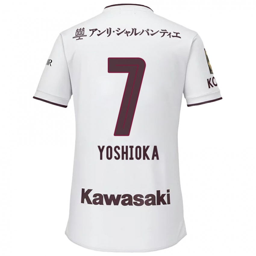 Criança Camisola Ran Yoshioka #7 Branco Vermelho Alternativa 2024/25 Camisa Brasil