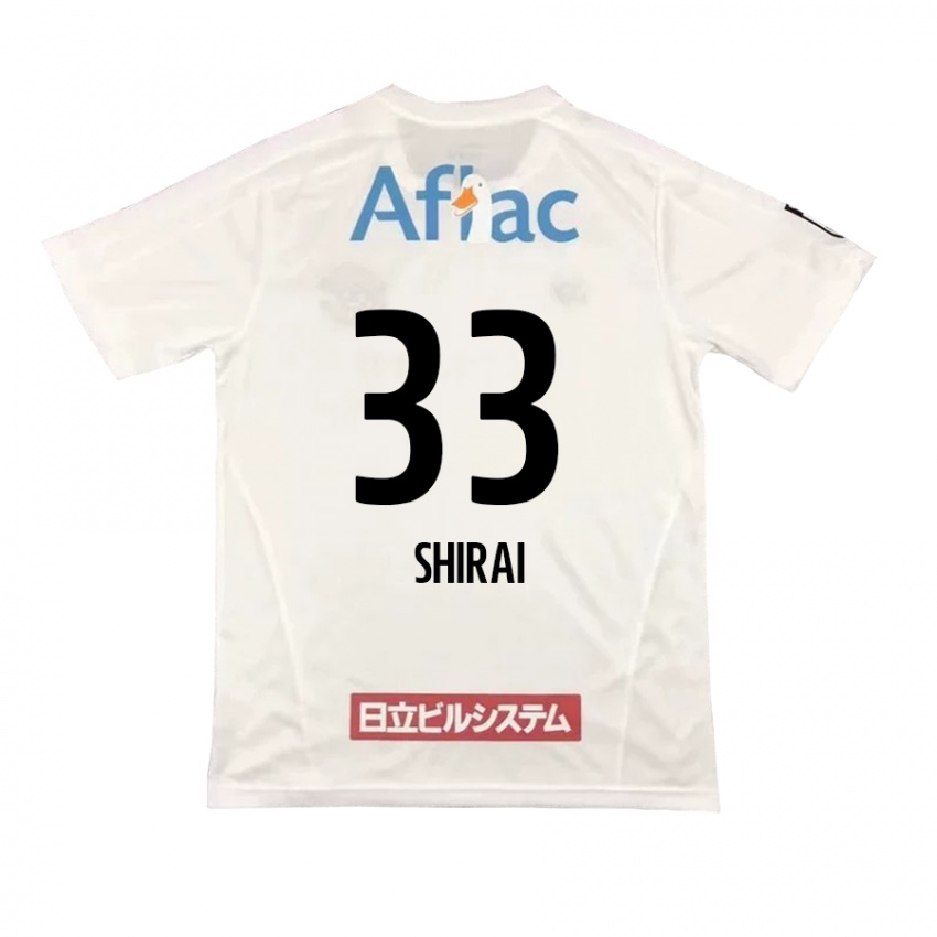 Criança Camisola Eiji Shirai #33 Branco Preto Alternativa 2024/25 Camisa Brasil