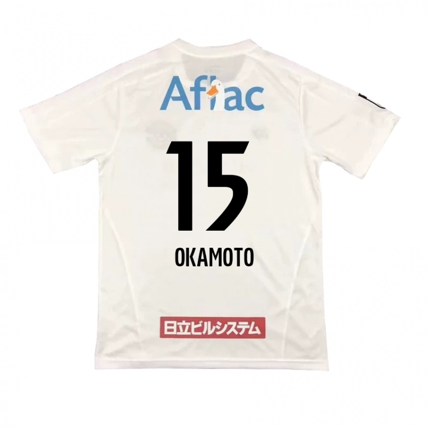 Criança Camisola Ryoji Okamoto #15 Branco Preto Alternativa 2024/25 Camisa Brasil