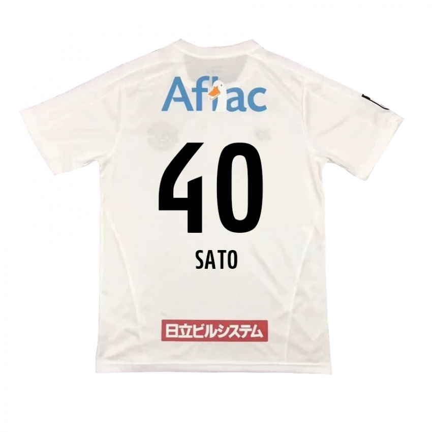 Criança Camisola Raku Sato #40 Branco Preto Alternativa 2024/25 Camisa Brasil