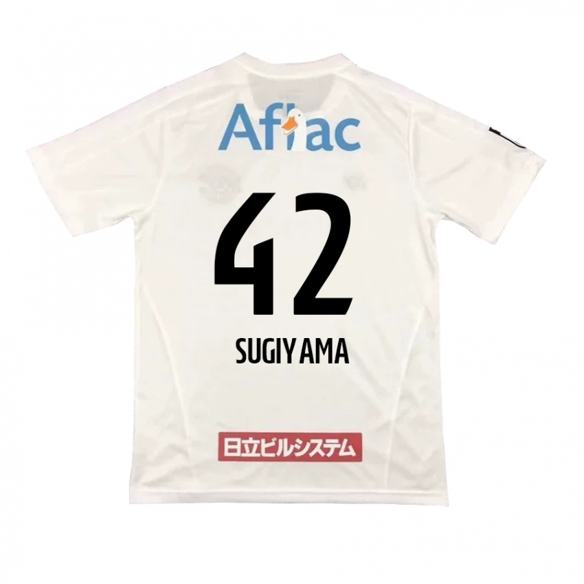 Criança Camisola Shunnosuke Sugiyama #42 Branco Preto Alternativa 2024/25 Camisa Brasil