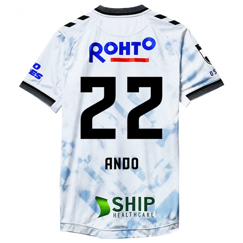 Criança Camisola Rikuto Ando #22 Branco Preto Alternativa 2024/25 Camisa Brasil