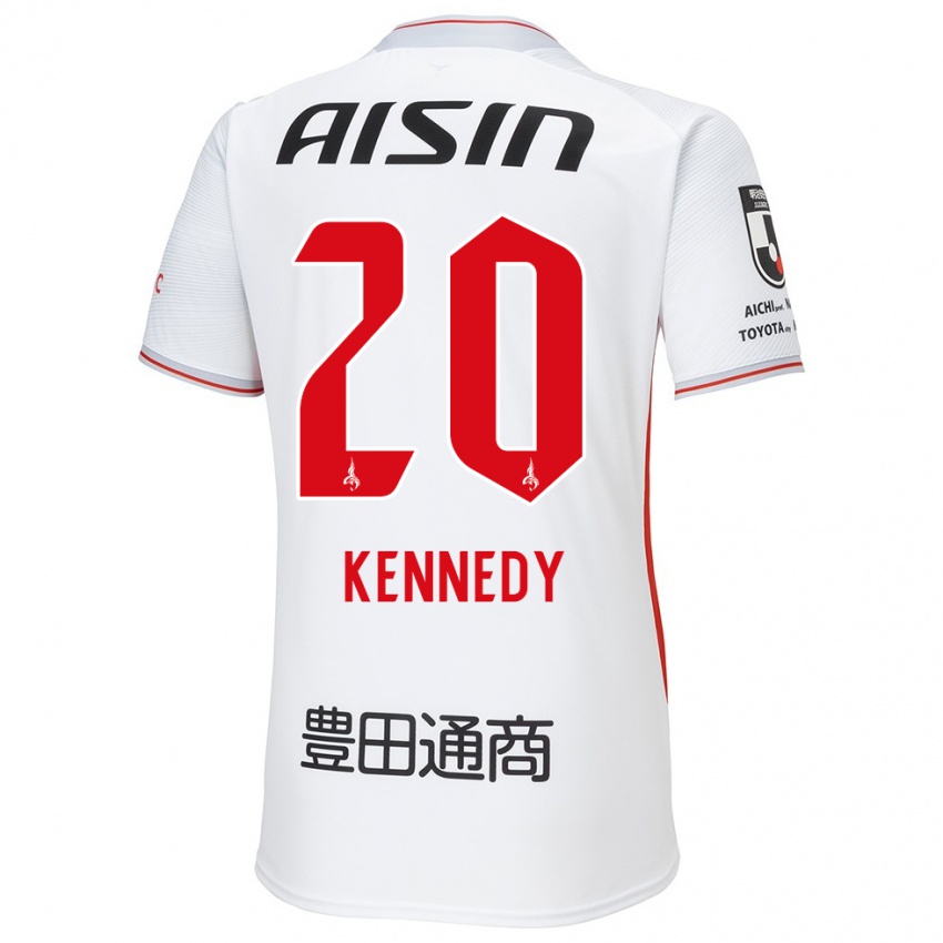 Criança Camisola Kennedy Egbus Mikuni #20 Branco Amarelo Vermelho Alternativa 2024/25 Camisa Brasil