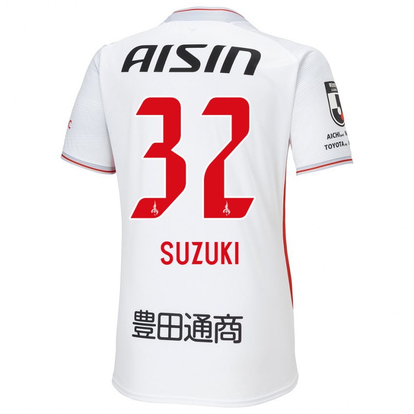 Criança Camisola Haruto Suzuki #32 Branco Amarelo Vermelho Alternativa 2024/25 Camisa Brasil