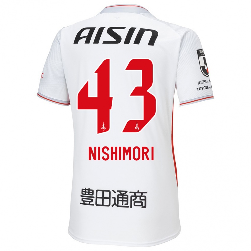 Criança Camisola Yuto Nishimori #43 Branco Amarelo Vermelho Alternativa 2024/25 Camisa Brasil