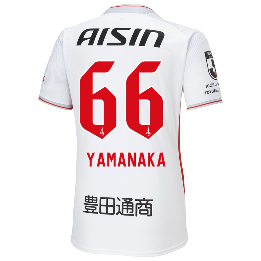 Criança Camisola Ryosuke Yamanaka #66 Branco Amarelo Vermelho Alternativa 2024/25 Camisa Brasil