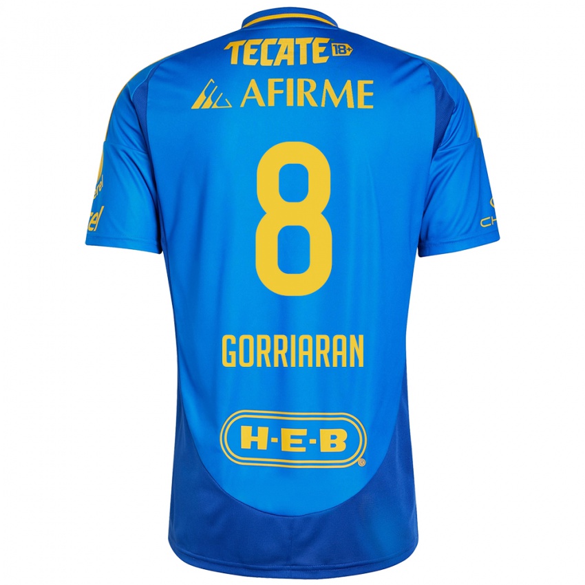 Criança Camisola Fernando Gorriarán #8 Azul Amarelo Alternativa 2024/25 Camisa Brasil