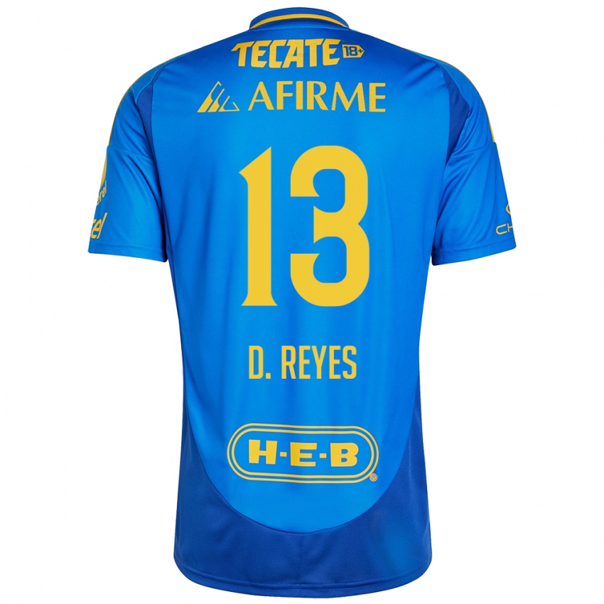 Criança Camisola Diego Reyes #13 Azul Amarelo Alternativa 2024/25 Camisa Brasil