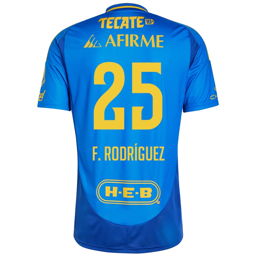 Criança Camisola Felipe Rodríguez #25 Azul Amarelo Alternativa 2024/25 Camisa Brasil