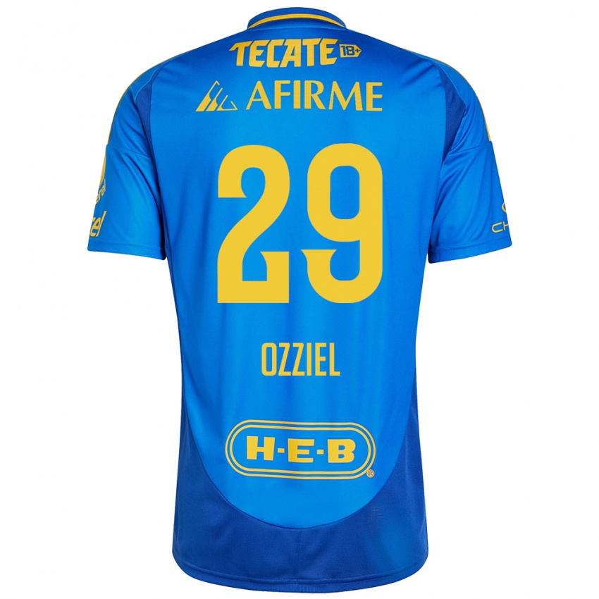 Criança Camisola Ozziel Herrera #29 Azul Amarelo Alternativa 2024/25 Camisa Brasil