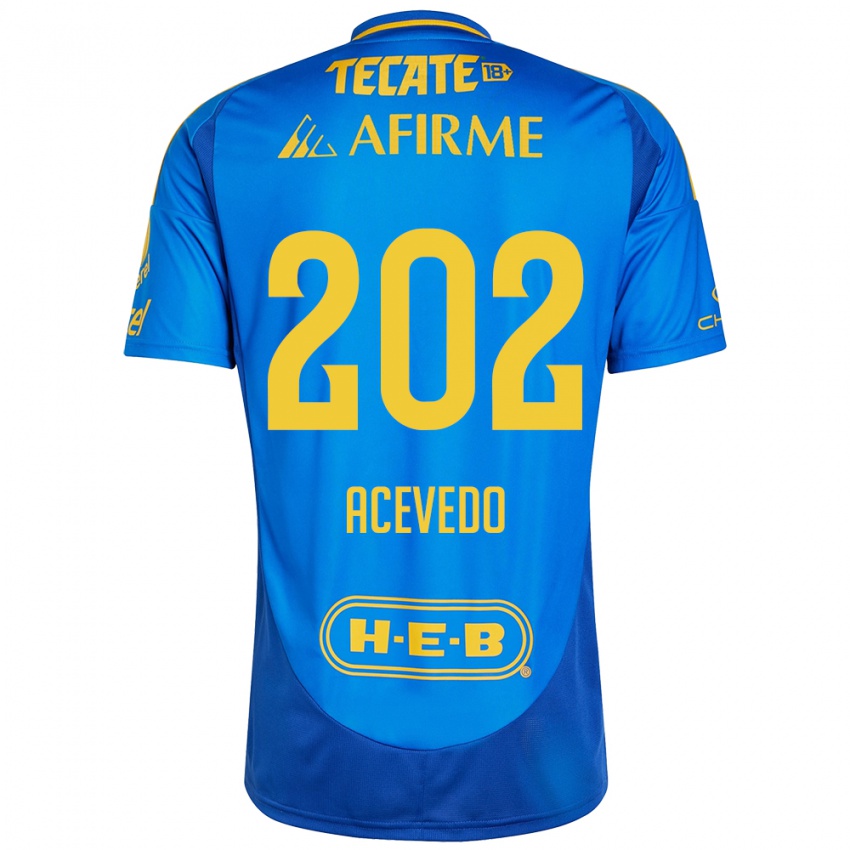 Criança Camisola José Acevedo #202 Azul Amarelo Alternativa 2024/25 Camisa Brasil