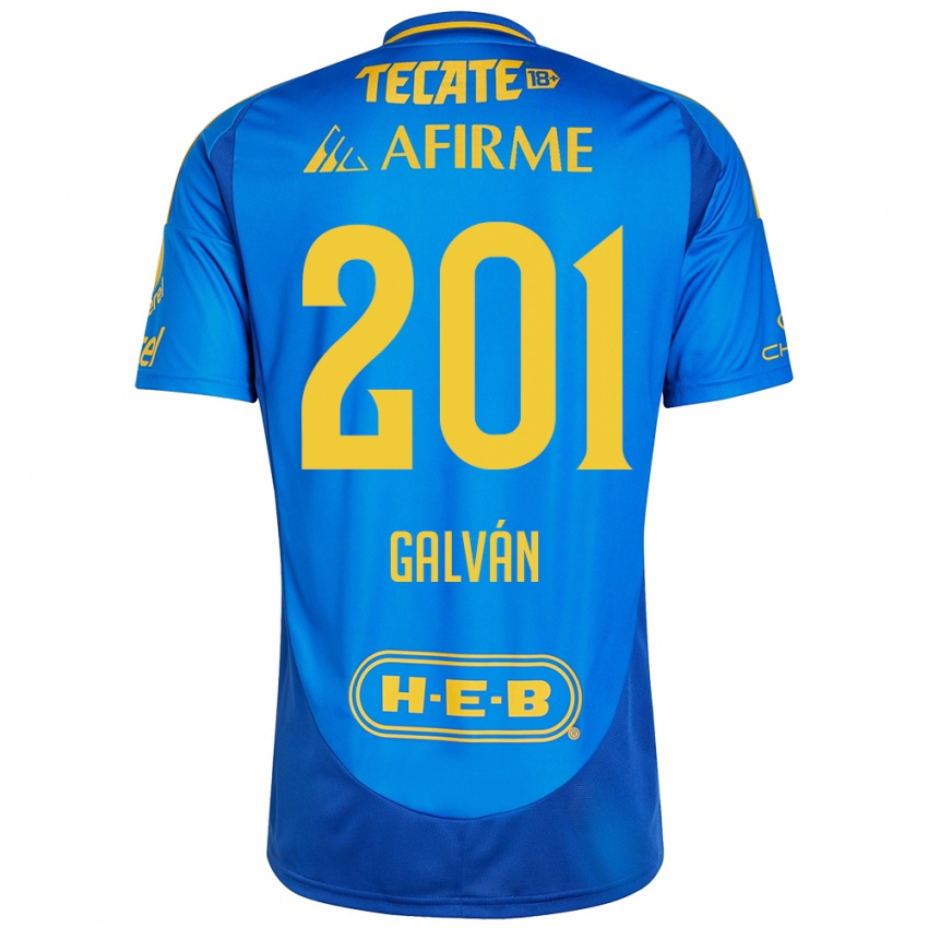 Criança Camisola Isac Galván #201 Azul Amarelo Alternativa 2024/25 Camisa Brasil