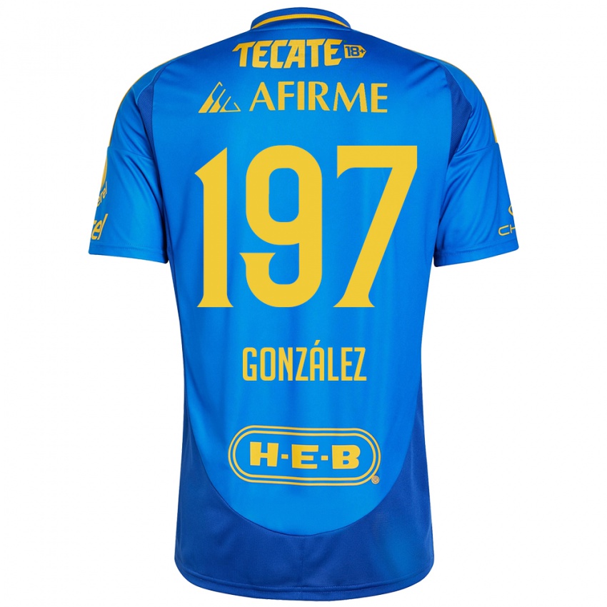 Criança Camisola Germán González #197 Azul Amarelo Alternativa 2024/25 Camisa Brasil