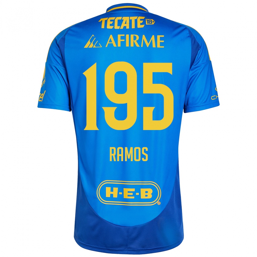 Criança Camisola Rodrigo Ramos #195 Azul Amarelo Alternativa 2024/25 Camisa Brasil