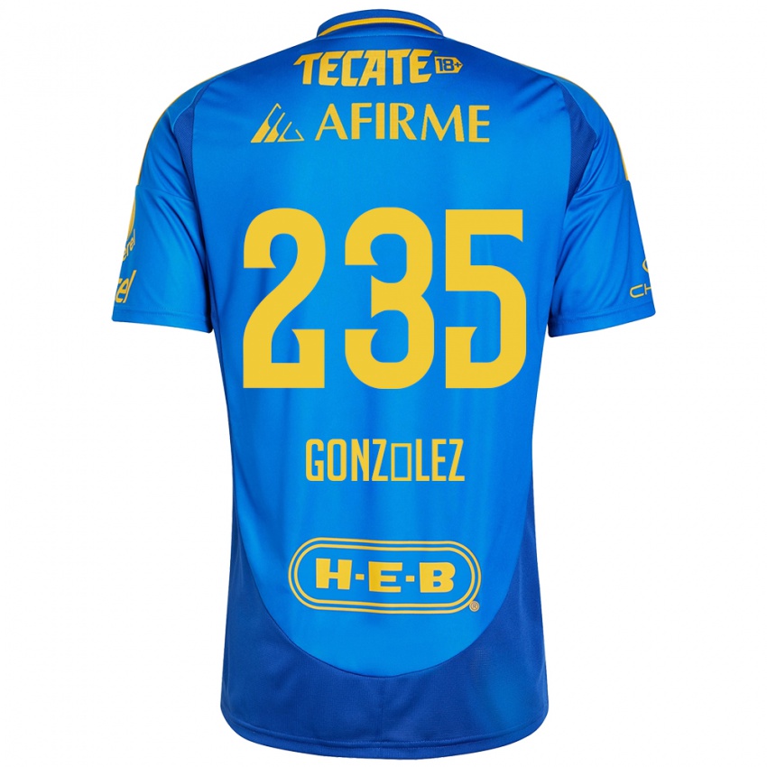 Criança Camisola Mauricio González #235 Azul Amarelo Alternativa 2024/25 Camisa Brasil