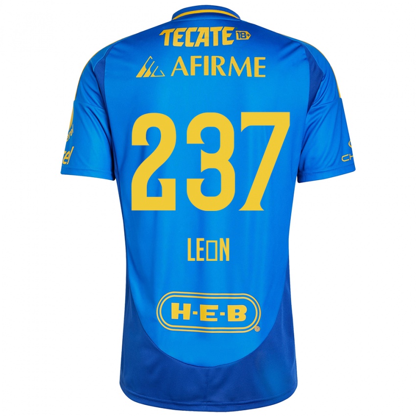 Criança Camisola Gabriel León #237 Azul Amarelo Alternativa 2024/25 Camisa Brasil