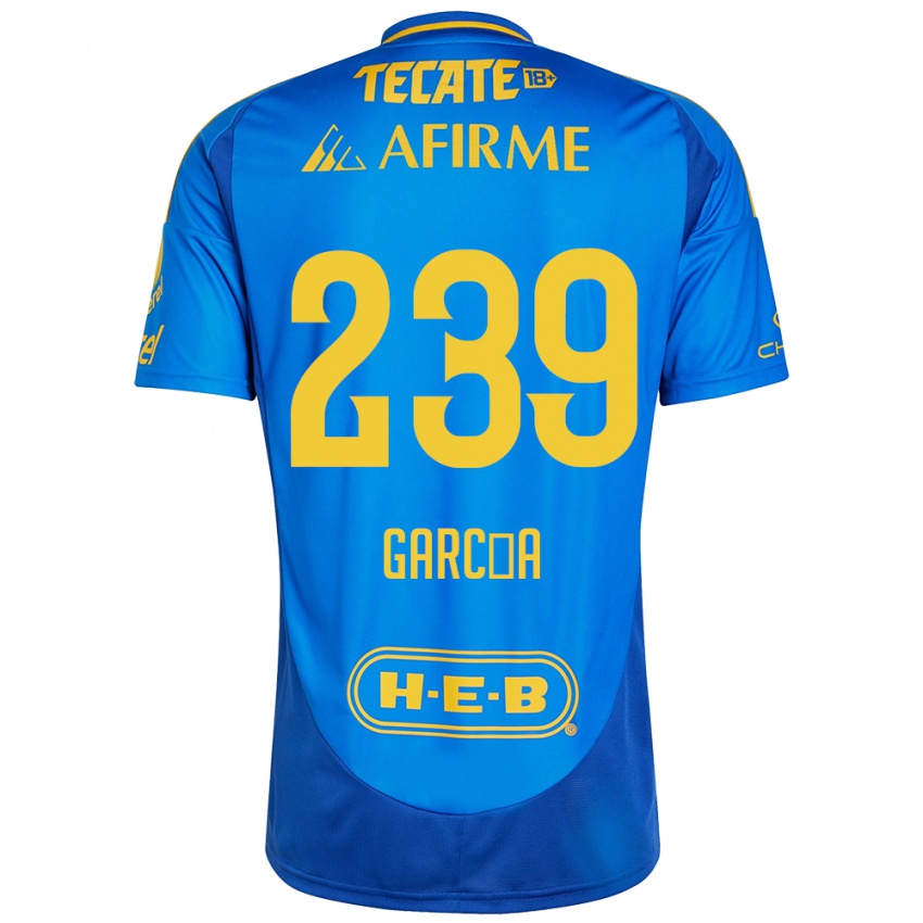 Criança Camisola Diego García #239 Azul Amarelo Alternativa 2024/25 Camisa Brasil