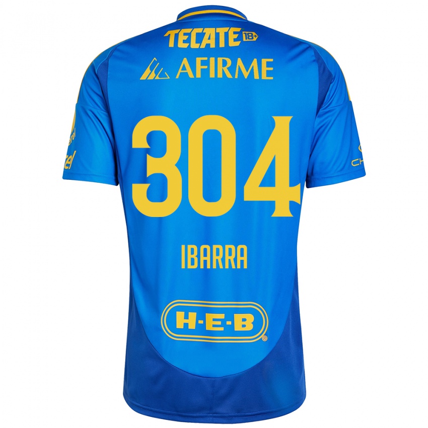 Criança Camisola Luis Ibarra #304 Azul Amarelo Alternativa 2024/25 Camisa Brasil