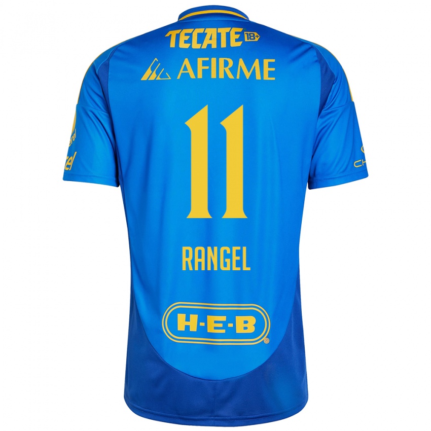 Criança Camisola Nayeli Rangel #11 Azul Amarelo Alternativa 2024/25 Camisa Brasil