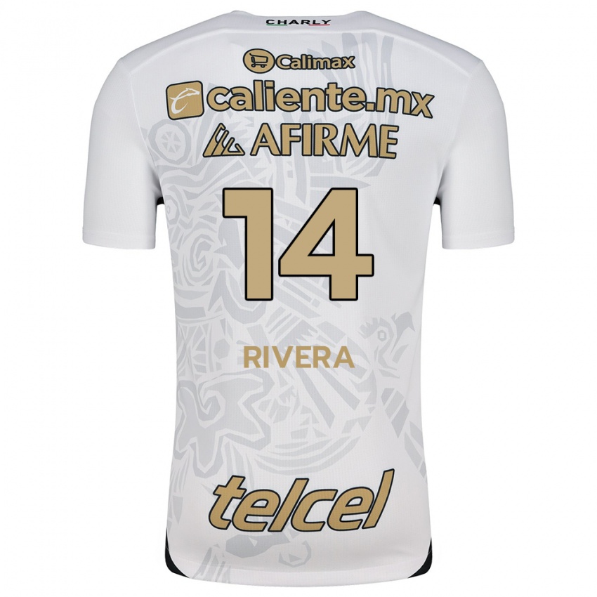 Criança Camisola Christian Rivera #14 Branco Preto Alternativa 2024/25 Camisa Brasil