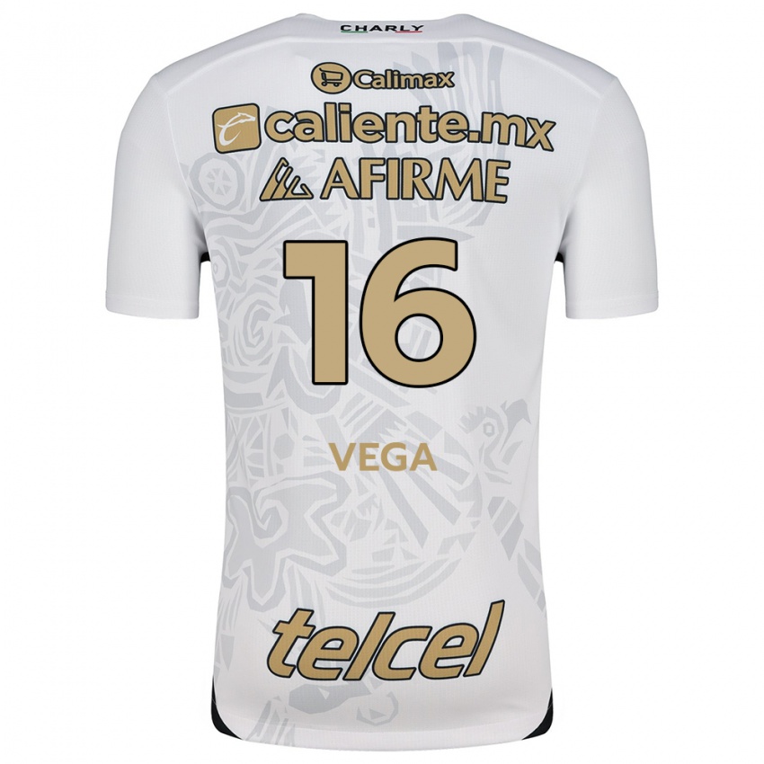 Criança Camisola Jesús Vega #16 Branco Preto Alternativa 2024/25 Camisa Brasil