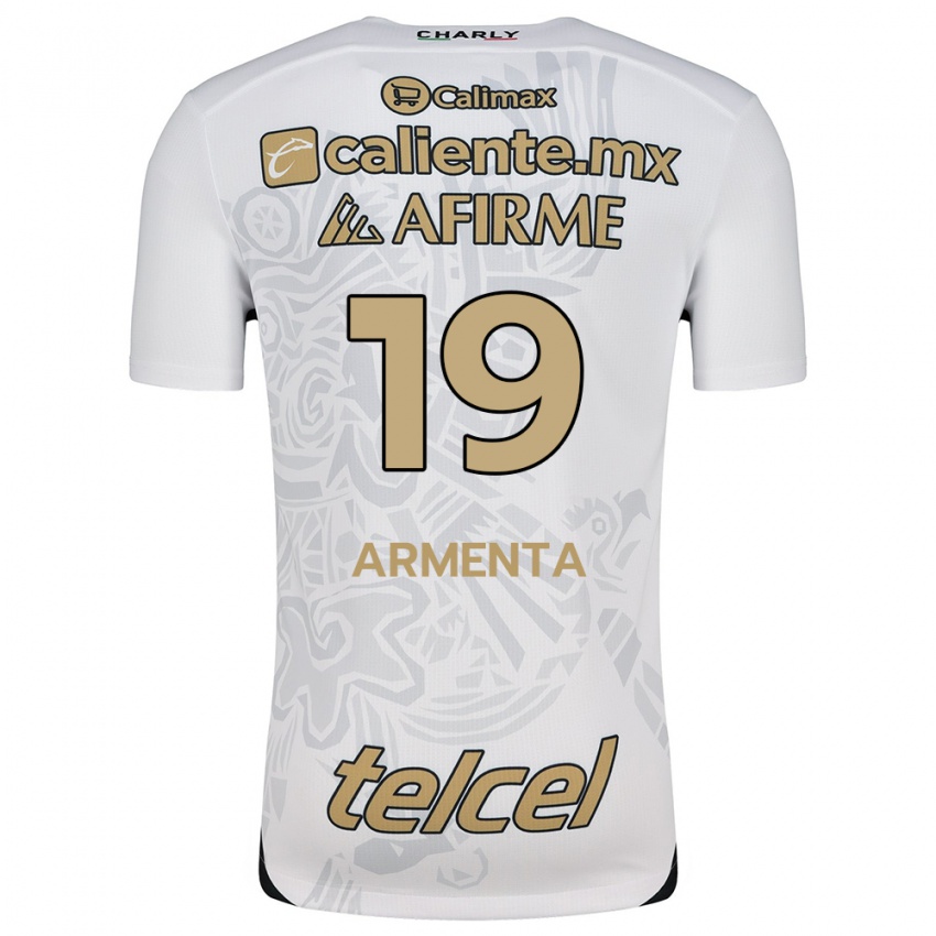 Criança Camisola Eduardo Armenta #19 Branco Preto Alternativa 2024/25 Camisa Brasil