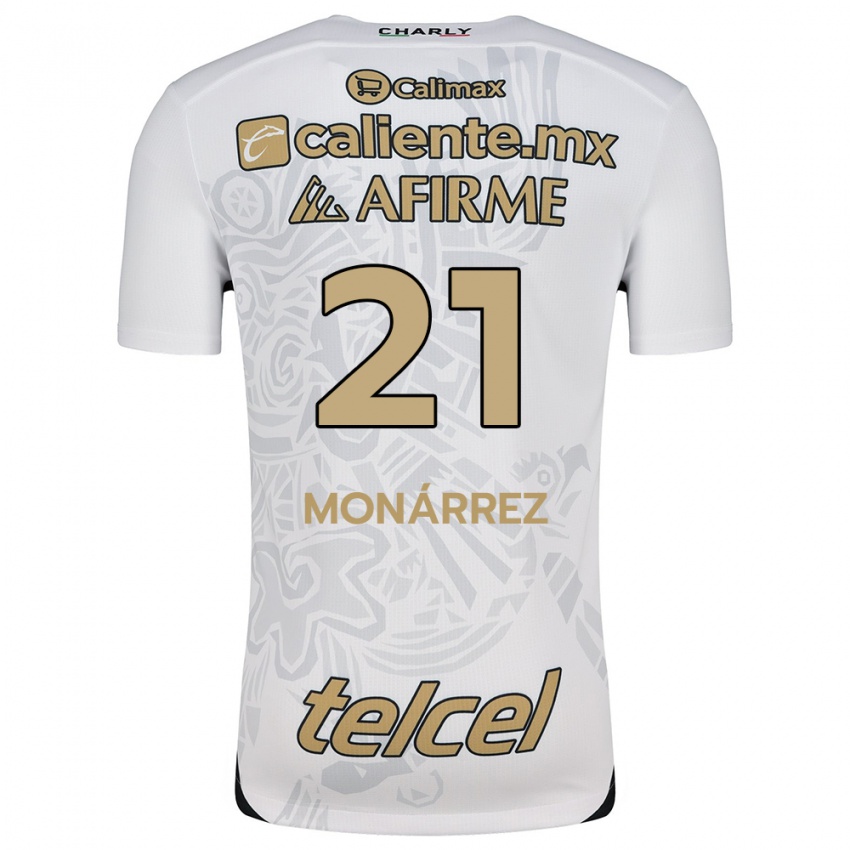 Criança Camisola Fernando Monárrez #21 Branco Preto Alternativa 2024/25 Camisa Brasil