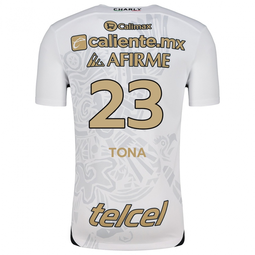 Criança Camisola Iván Tona #23 Branco Preto Alternativa 2024/25 Camisa Brasil