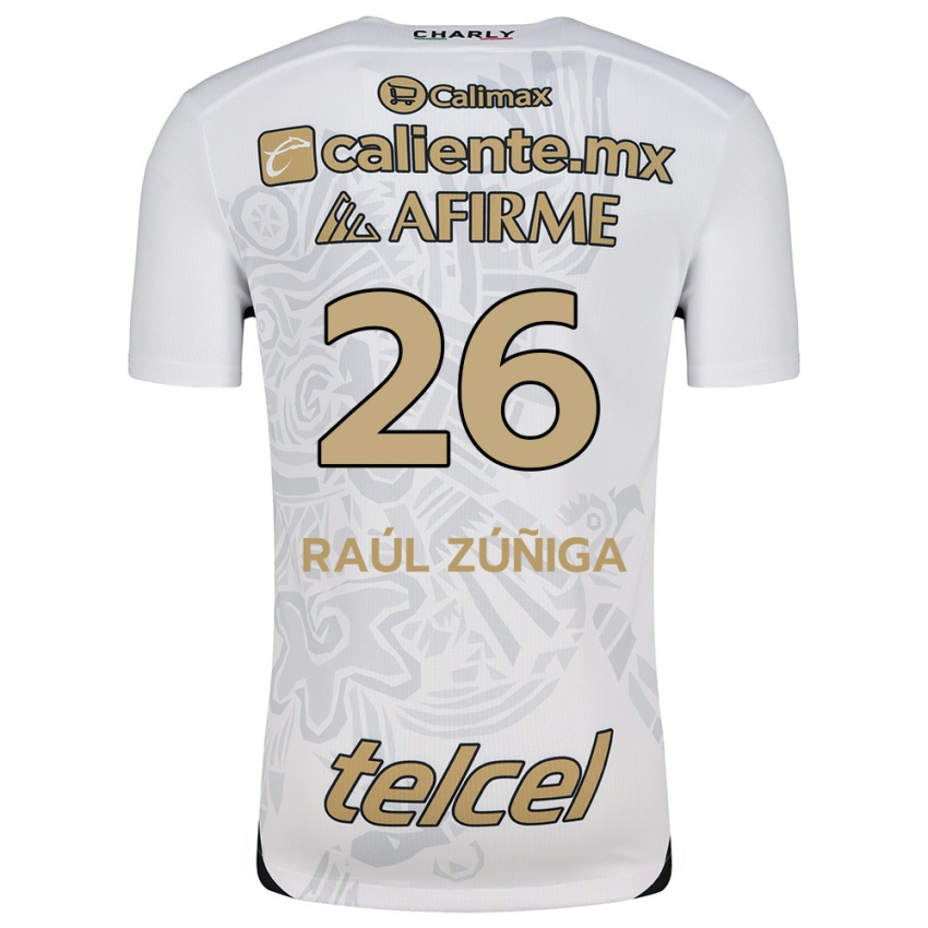 Criança Camisola José Raúl Zúñiga #26 Branco Preto Alternativa 2024/25 Camisa Brasil