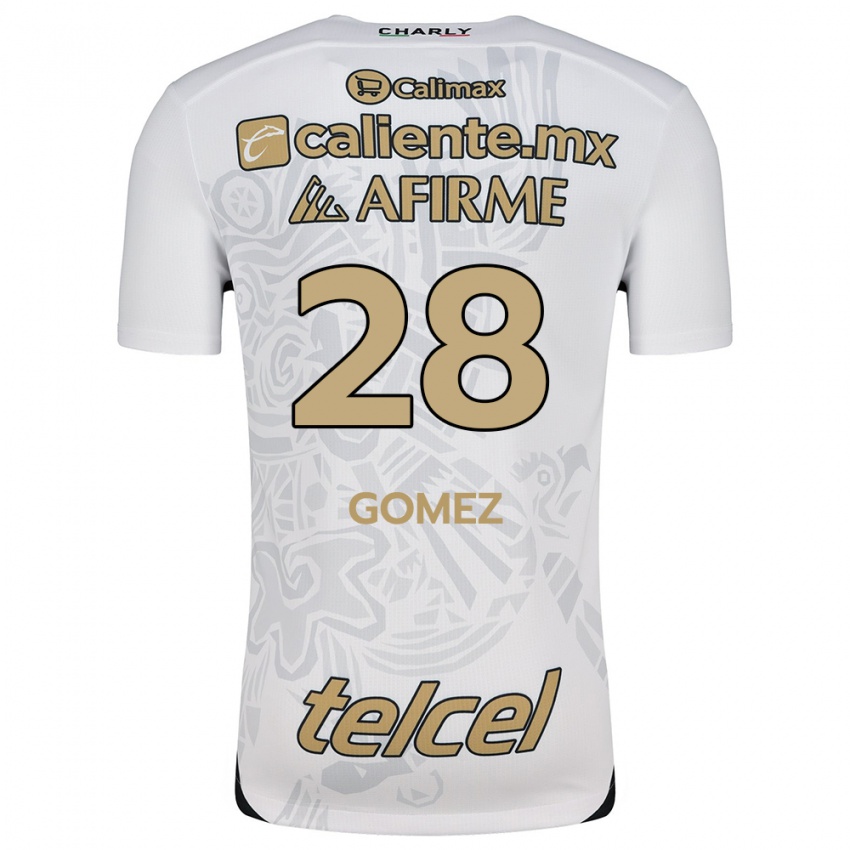 Criança Camisola Alejandro Gómez #28 Branco Preto Alternativa 2024/25 Camisa Brasil