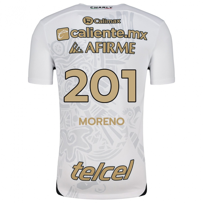 Criança Camisola Jesús Moreno #201 Branco Preto Alternativa 2024/25 Camisa Brasil