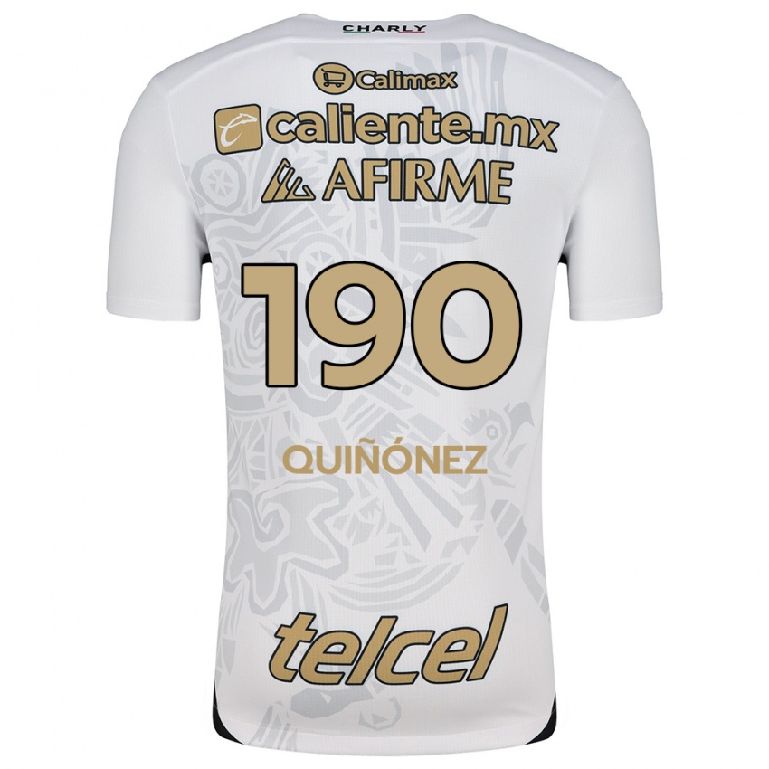 Criança Camisola Martín Quiñónez #190 Branco Preto Alternativa 2024/25 Camisa Brasil