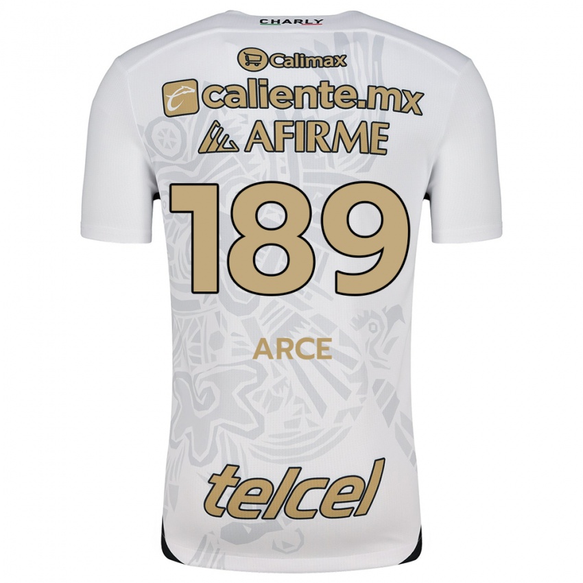 Criança Camisola Diego Arce #189 Branco Preto Alternativa 2024/25 Camisa Brasil