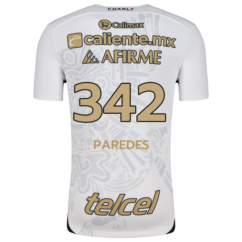 Criança Camisola Santiago Paredes #342 Branco Preto Alternativa 2024/25 Camisa Brasil