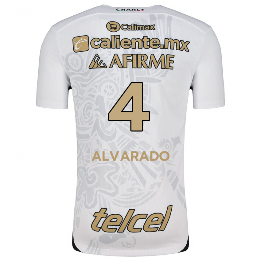 Criança Camisola Mónica Alvarado #4 Branco Preto Alternativa 2024/25 Camisa Brasil