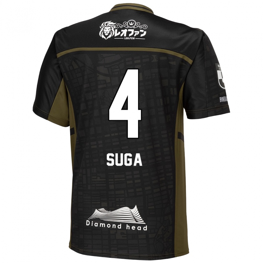 Criança Camisola Daiki Suga #4 Preto Verde Alternativa 2024/25 Camisa Brasil