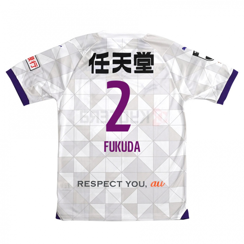 Criança Camisola Shinnosuke Fukuda #2 Branco Roxo Alternativa 2024/25 Camisa Brasil