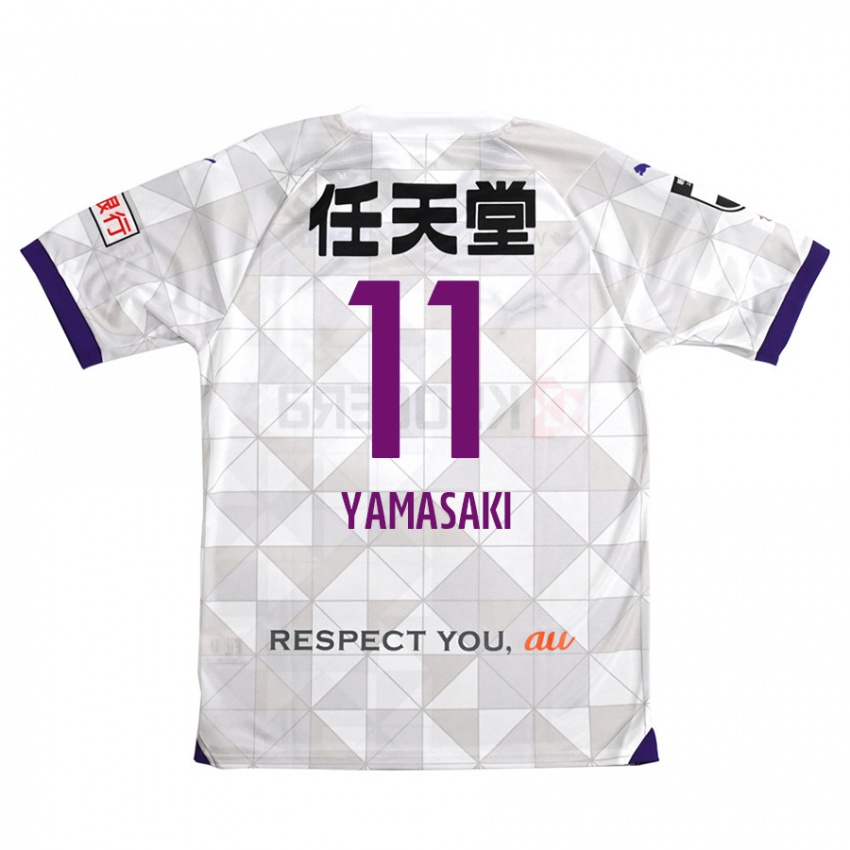 Criança Camisola Ryogo Yamasaki #11 Branco Roxo Alternativa 2024/25 Camisa Brasil