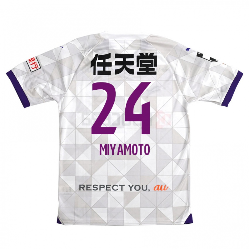 Criança Camisola Yuta Miyamoto #24 Branco Roxo Alternativa 2024/25 Camisa Brasil