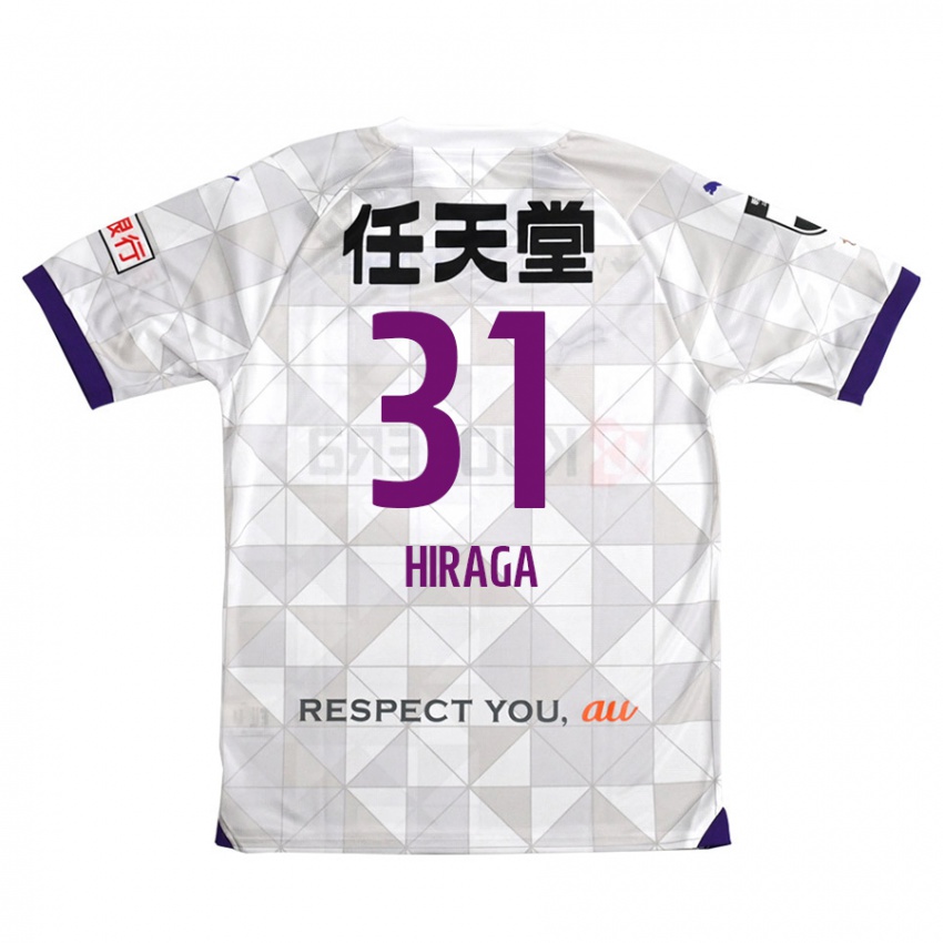 Criança Camisola Sora Hiraga #31 Branco Roxo Alternativa 2024/25 Camisa Brasil