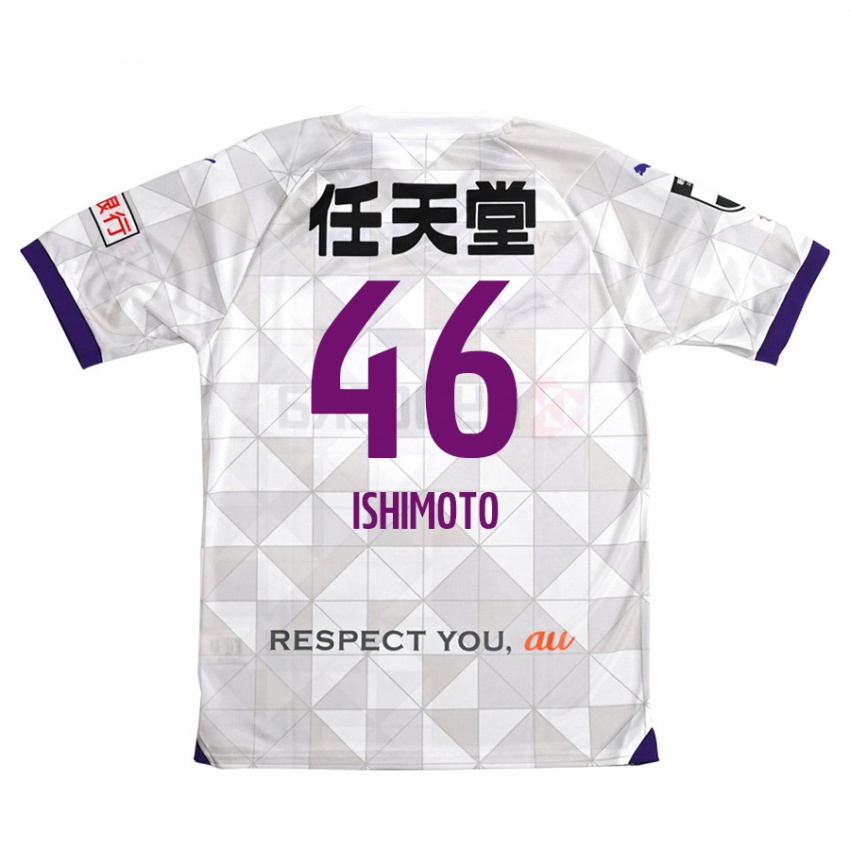 Criança Camisola Taiga Ishimoto #46 Branco Roxo Alternativa 2024/25 Camisa Brasil