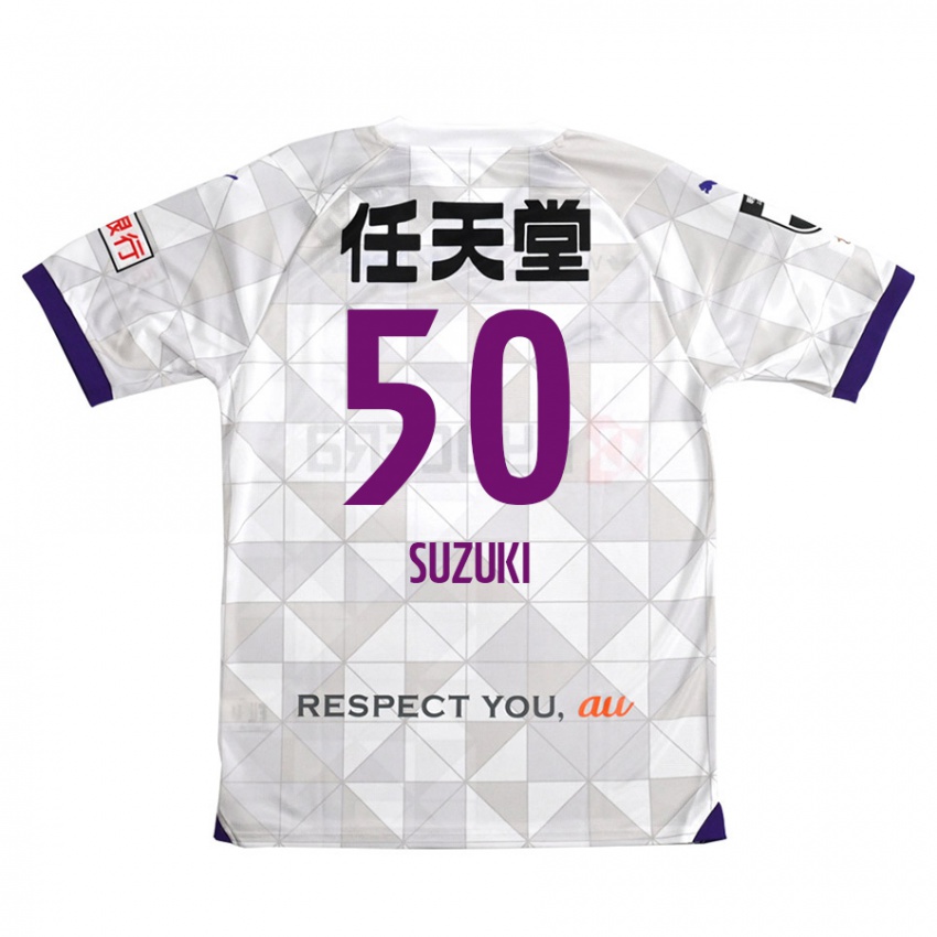 Criança Camisola Yoshinori Suzuki #50 Branco Roxo Alternativa 2024/25 Camisa Brasil